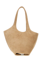 Sand suede medium La Scoop shoulder bag -  | Wise