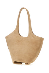 Sand suede medium La Scoop shoulder bag -  | Wise