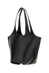 Black leather medium La Scoop shoulder bag -  | Wise