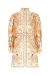 Printed polyester Natura mini dress -  | Wise