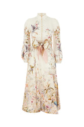 Printed polyester Rebellion shirt dress -  | Wise