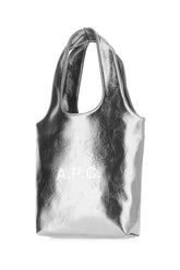Silver synthetic leather small Ninon shopping bag -  | Wise