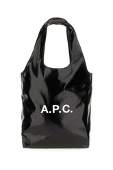 Black vinyl handbag -  | Wise