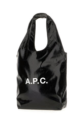 Black vinyl handbag -  | Wise