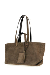 Dark brown suede Le Drummer shopping bag -  | Wise