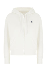White cotton blend sweatshirt -  | Wise