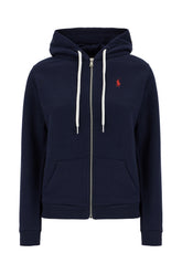 Navy blue cotton blend sweatshirt -  | Wise