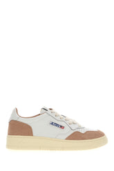 Two-tone leather and fabric Medalist sneakers -  | Wise