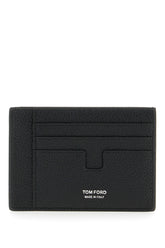 Black leather card holder -  | Wise