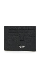 Black leather card holder -  | Wise