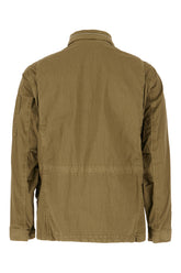 Olive green cotton blend jacket -  | Wise