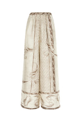 Printed satin palazzo pants -  | Wise