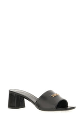 Black nappa leather mules -  | Wise