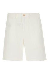 White linen blend bermuda shorts -  | Wise