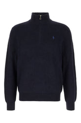 Maglione in piquet blu notte -  | Wise