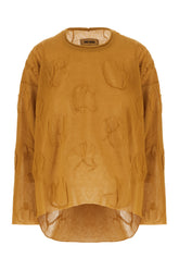 Ochre cotton blend sweater -  | Wise