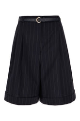 Embroidered wool bermuda shorts -  | Wise