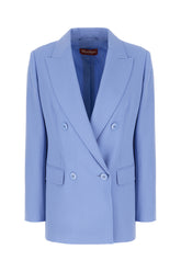 Cerulean blue wool blazer -  | Wise