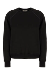 Black cotton blend sweatshirt -  | Wise