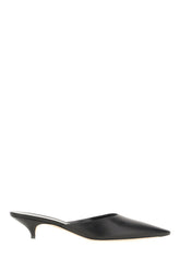 Black leather Liisa Kitten mules -  | Wise