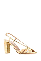 Gold nappa leather Aimèe sandals -  | Wise