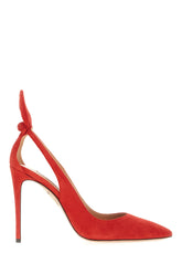 Red suede Bow Tie pumps -  | Wise
