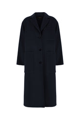 Cappotto in misto lana blu notte -  | Wise