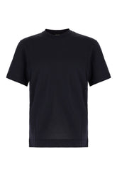 T-shirt blu notte in seta e cotone -  | Wise