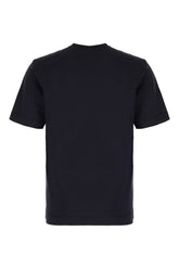 T-shirt blu notte in seta e cotone -  | Wise