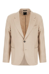 Cappuccino stretch wool blend blazer -  | Wise