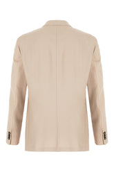 Cappuccino stretch wool blend blazer -  | Wise