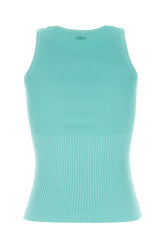 Sea green viscose blend tank top -  | Wise