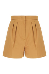 Caramel stretch cotton shorts -  | Wise
