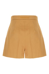 Caramel stretch cotton shorts -  | Wise