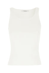 White viscose blend tank top -  | Wise
