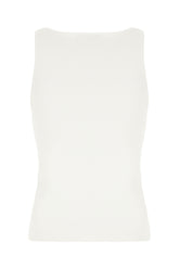 White viscose blend tank top -  | Wise