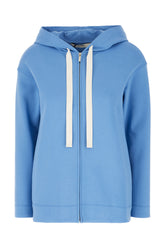 Light blue stretch cotton blend sweatshirt -  | Wise