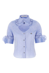 Light blue cotton blouse -  | Wise