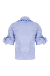 Light blue cotton blouse -  | Wise