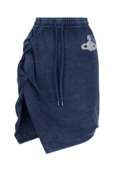 Denim blue cotton skirt -  | Wise