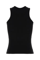 Black stretch cotton top -  | Wise