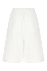 White linen bermuda shorts -  | Wise