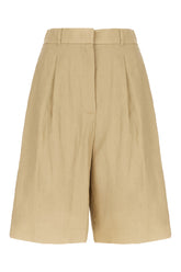 Beige linen bermuda shorts -  | Wise