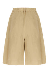 Beige linen bermuda shorts -  | Wise