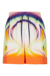 Multicolor silk bermuda shorts -  | Wise