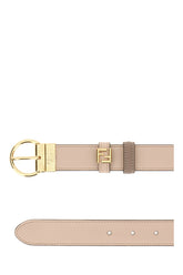 Cintura reversibile in pelle rosa cipria -  | Wise