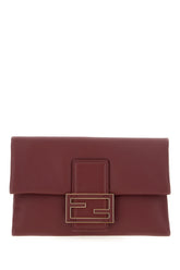 Busta Mamma Baguette in pelle prugna -  | Wise