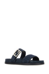 Denim Fendi Feel slippers -  | Wise
