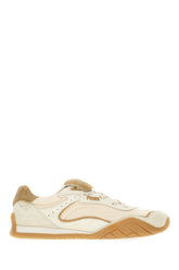 Cappuccino leather and suede Wave Pulse sneakers -  | Wise