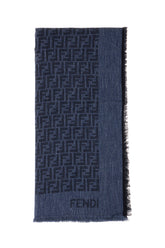 Embroidered cotton blend scarf -  | Wise